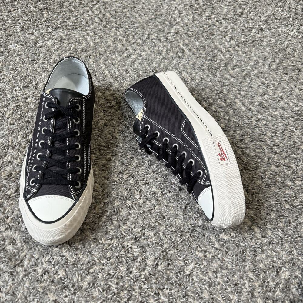 Visvim SKAGWAY LO Men’s Size 10 Black Platform Fashion Sneakers Shoes Excellent